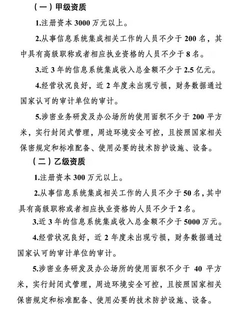 這10個(gè)條件都不滿足，你還想做涉密信息系統(tǒng)集成甲乙級(jí)？